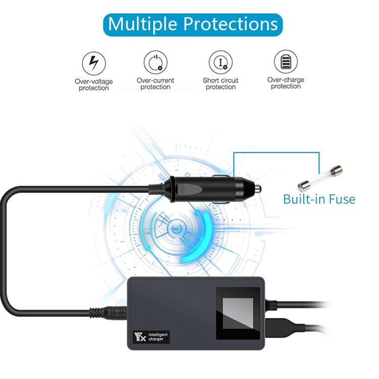 Cargador de coche YX con pantalla digital y cargador rápido para dos baterías, compatible con DJI Mavic Air 2 / Air 2S., Car Charger