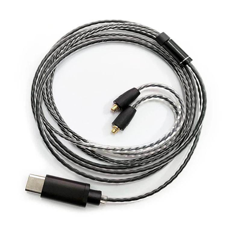 Cable de 1,2 m con conector USB tipo C a MMCX para auriculares Shure SE215 / SE315 / SE425 / SE535 / SE846, Inline Control, Standard
