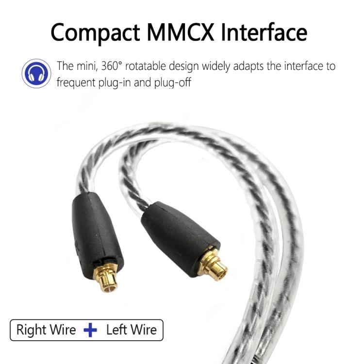 Cable de 1,2 m con conector USB tipo C a MMCX para auriculares Shure SE215 / SE315 / SE425 / SE535 / SE846, Inline Control, Standard