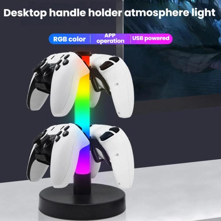 Soporte para auriculares con luz ambiental y controlador de juegos RGB KBB-81, Wired Control, Wired Control+Remote Control, Wired Control+Remote Control+Bluetooth App