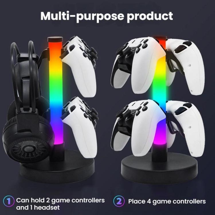 Soporte para auriculares con luz ambiental y controlador de juegos RGB KBB-81, Wired Control, Wired Control+Remote Control, Wired Control+Remote Control+Bluetooth App