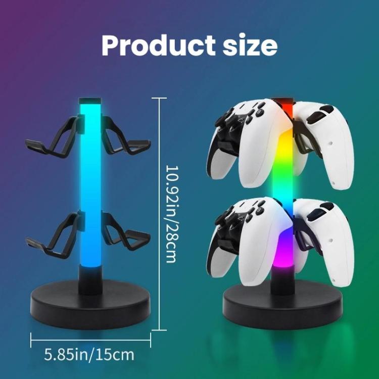 Soporte para auriculares con luz ambiental y controlador de juegos RGB KBB-81, Wired Control, Wired Control+Remote Control, Wired Control+Remote Control+Bluetooth App