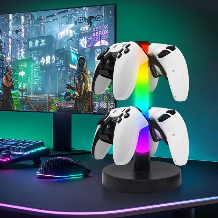 Soporte para auriculares con luz ambiental y controlador de juegos RGB KBB-81, Wired Control, Wired Control+Remote Control, Wired Control+Remote Control+Bluetooth App