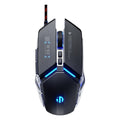 Ratón para juegos Inphic W-02 USB con cable, macros programables e iluminación integrada.