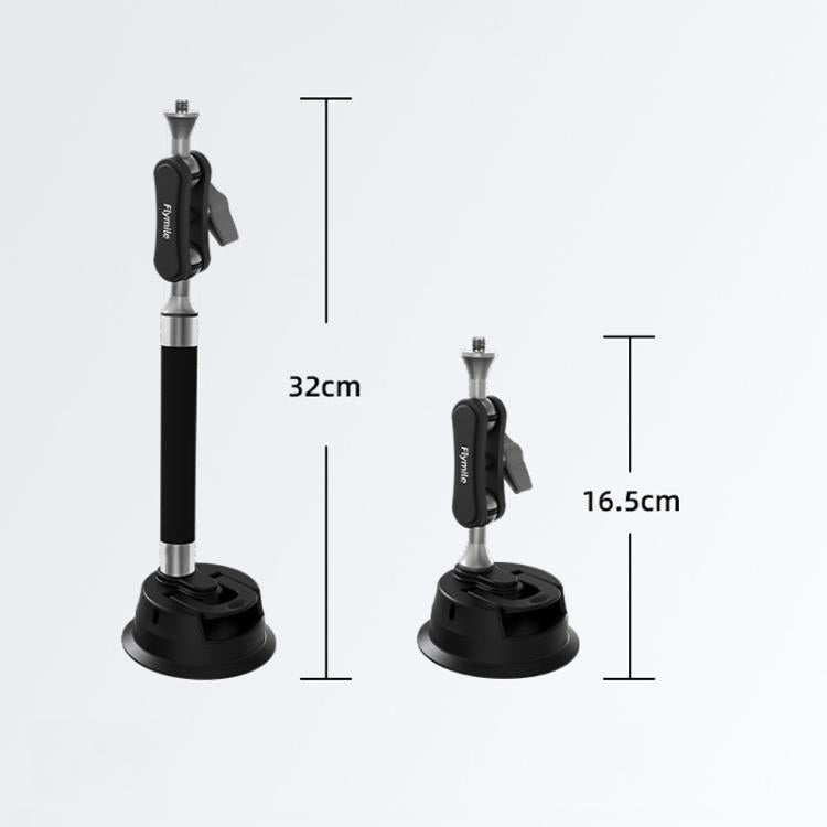Soporte universal para coche Flymile con ventosa para cámaras de acción, giratorio 360 grados, lavable y reutilizable. Soporte para salpicadero o parabrisas., Only  Mount, With Extension Rod