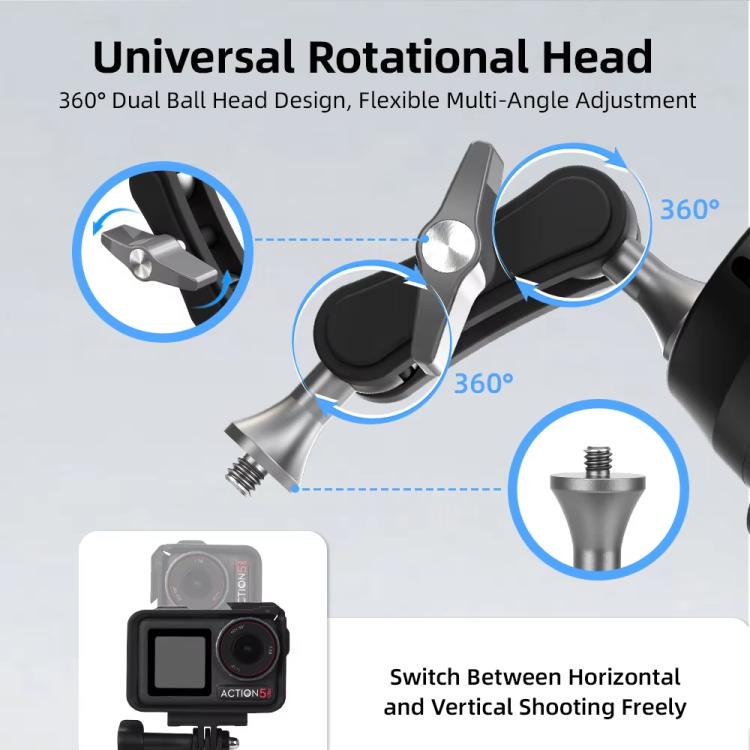 Soporte universal para coche Flymile con ventosa para cámaras de acción, giratorio 360 grados, lavable y reutilizable. Soporte para salpicadero o parabrisas., Only  Mount, With Extension Rod