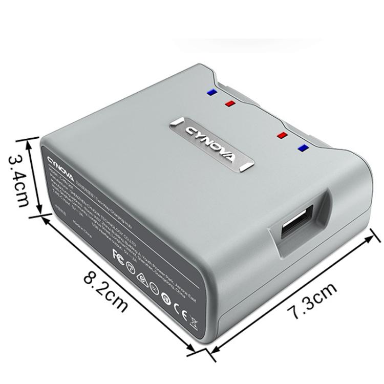 Para DJI Mini 2 / 2 SE / 4K CYNOVA C-MN-201, gestor de carga portátil de doble vía con puertos USB-C