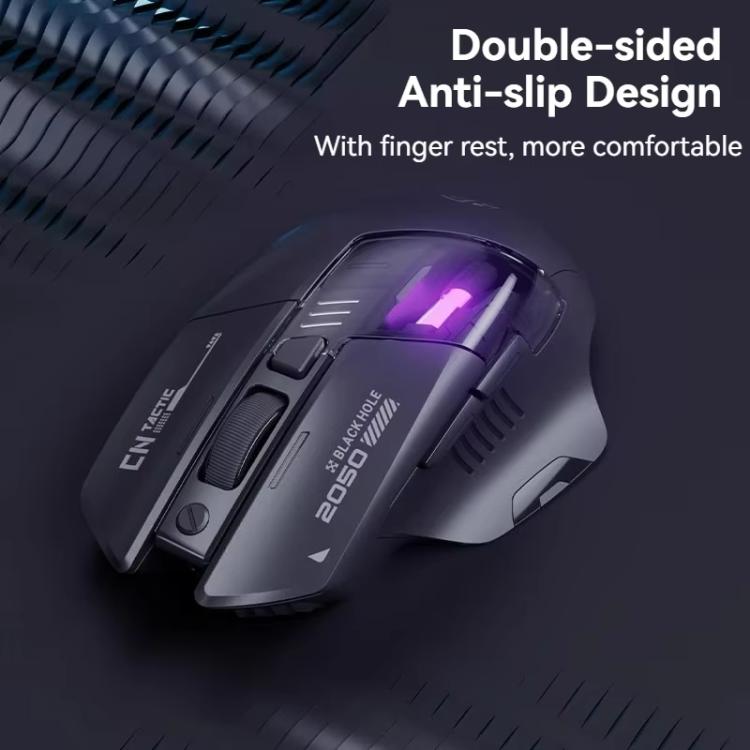 Ratón inalámbrico Bluetooth Inphic para oficina y juegos con carga LED., Dual Mode White, Tri-Mode Black, Tri-Mode White