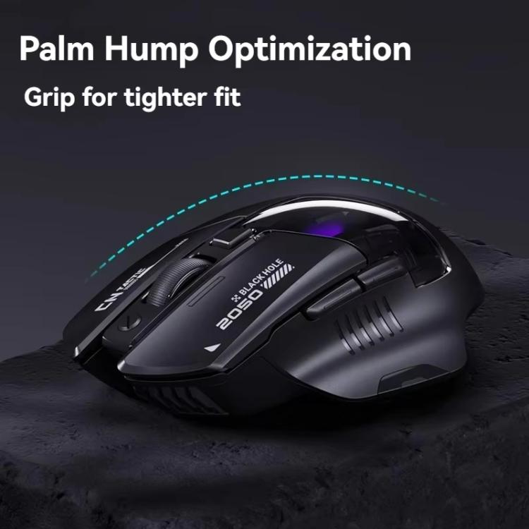 Ratón inalámbrico Bluetooth Inphic para oficina y juegos con carga LED., Dual Mode White, Tri-Mode Black, Tri-Mode White