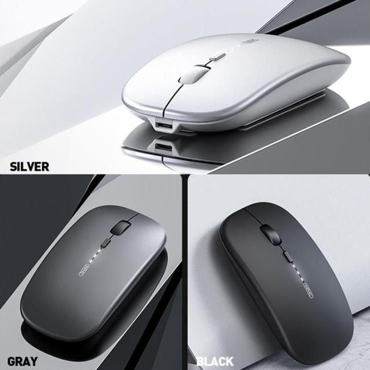 Ratón inalámbrico Bluetooth recargable Inphic M1 PRO con tres modos, función de silencio e indicador de nivel de batería.
