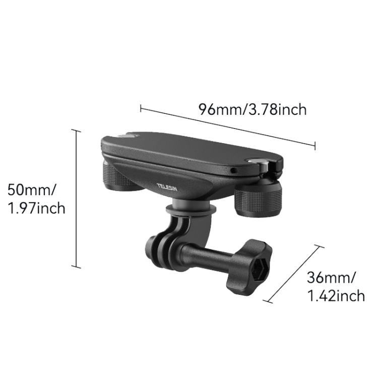 Soporte de liberación rápida para mochila TELESIN S3-JFM-03-TDJ, clip universal para mochila para cámaras de acción, S3-JFM-03-TDJ