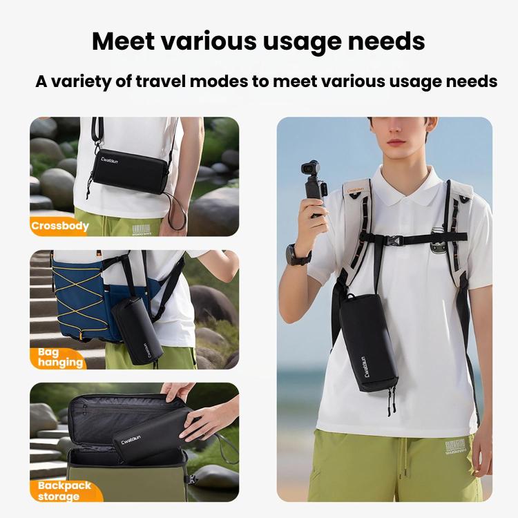 Bolsa de almacenamiento pequeña Cwatcun D240 para DJI Osmo Pocket 3, bandolera portátil impermeable para cámara deportiva., D240