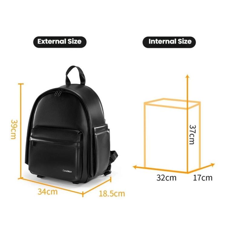 Mochila de hombro mediana impermeable para cámara Cwatcun D125, estilo casual., Medium