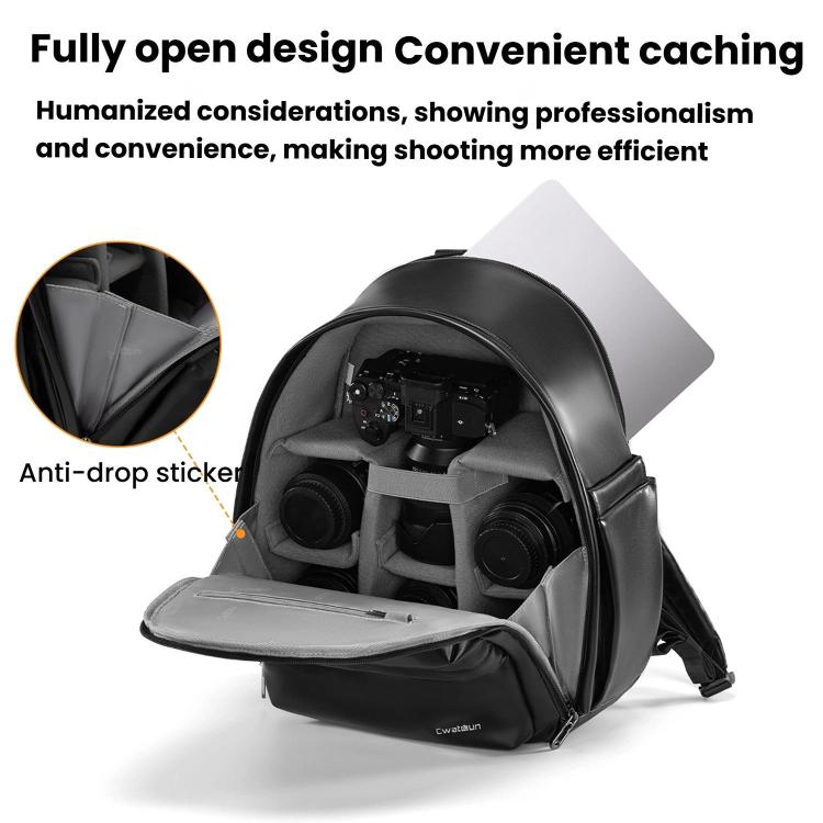 Mochila de hombro mediana impermeable para cámara Cwatcun D125, estilo casual., Medium