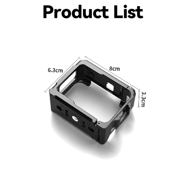 Jaula de aleación de aluminio Ultra para Insta360 GO con soporte de zapata fría doble y marco protector a prueba de golpes., Aluminum Alloy Cage