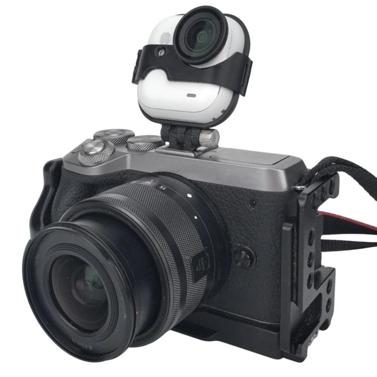 Soporte adaptador de doble cámara para zapata de montaje para Insta360 GO Ultra a cámaras DSLR/sin espejo
