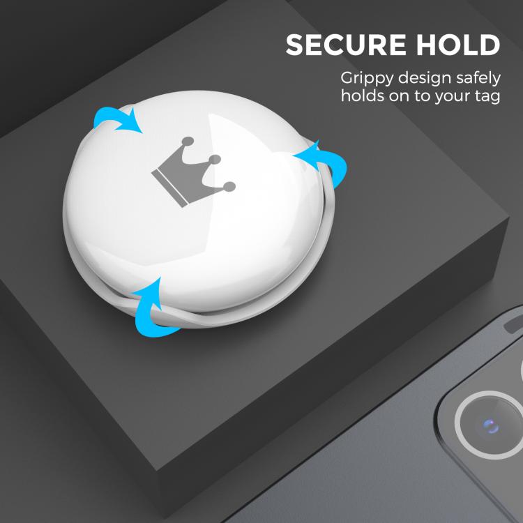 Funda protectora AhaStyle PT159 de ABS rígido con cierre a presión para AirTag de 2.ª generación / AirTag de 1.ª generación, con sistema de prevención de pérdidas.