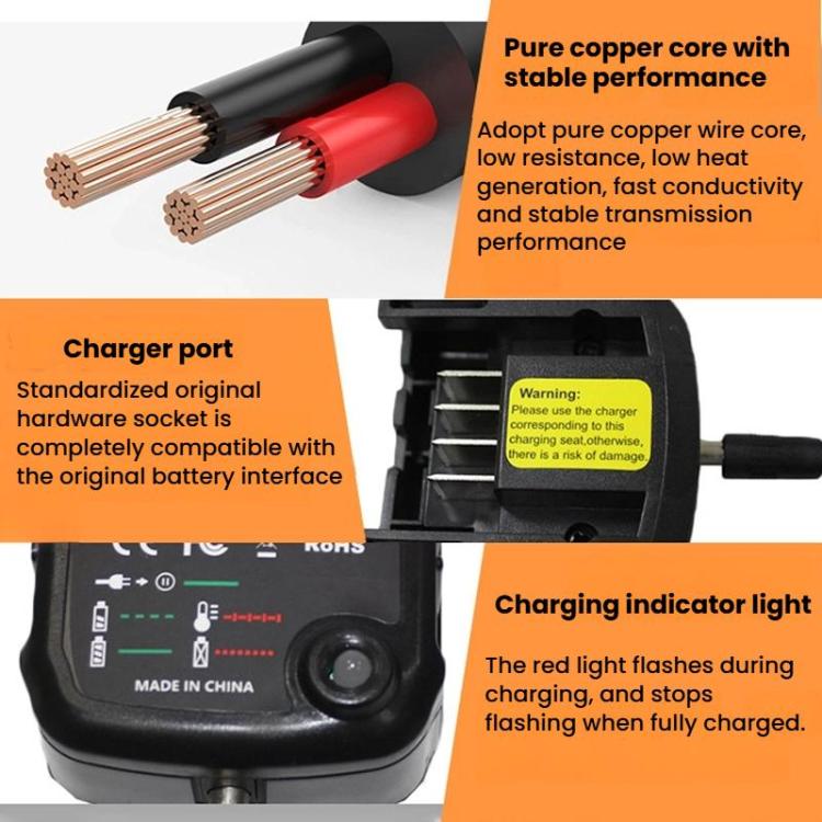 Cargador de baterías de litio Black&Decker LCS1620 de 12-18 V, US Plug, EU Plug, UK Plug