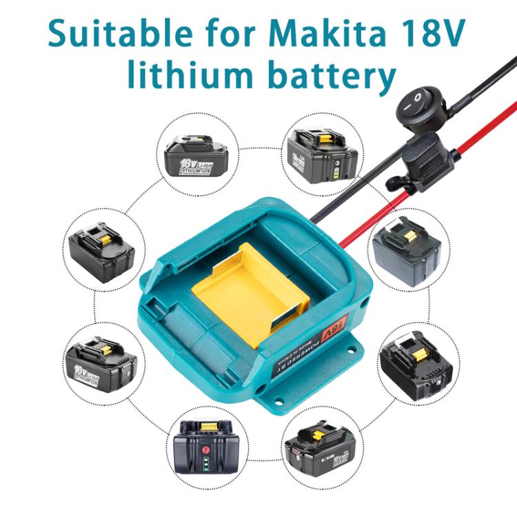 Cargador de batería de litio Makita de 18 V 18650, convertidor de batería para herramientas, No Protective Switch, With Protection Switch