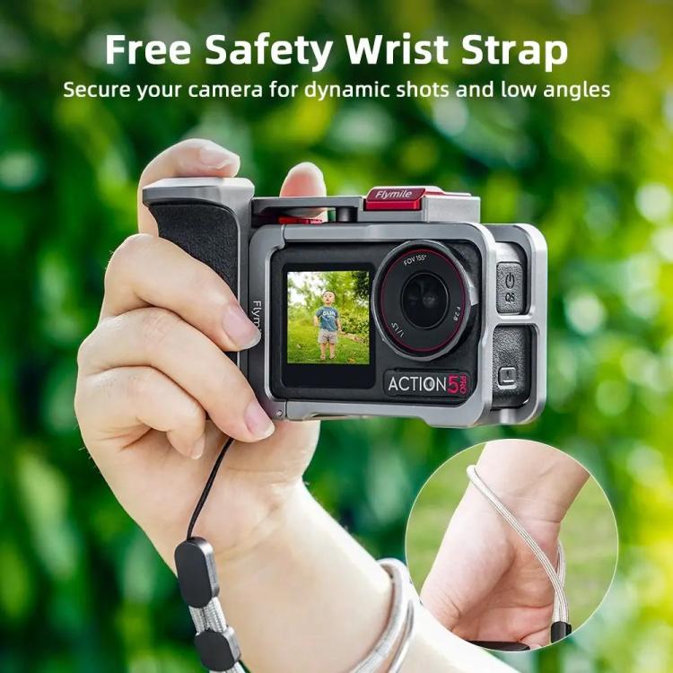 Kit de empuñadura Flymile Street Shooting para cámara de acción DJI Osmo Action 5 Pro/4/3, jaula de expansión de aluminio., AC5015 Cage
