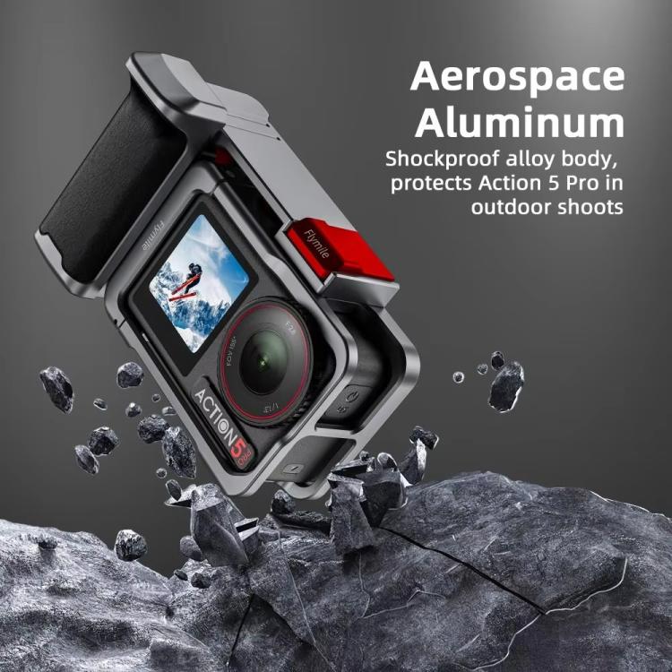 Kit de empuñadura Flymile Street Shooting para cámara de acción DJI Osmo Action 5 Pro/4/3, jaula de expansión de aluminio., AC5015 Cage