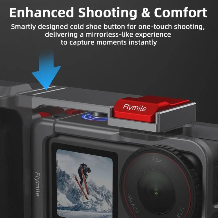 Kit de empuñadura Flymile Street Shooting para cámara de acción DJI Osmo Action 5 Pro/4/3, jaula de expansión de aluminio., AC5015 Cage