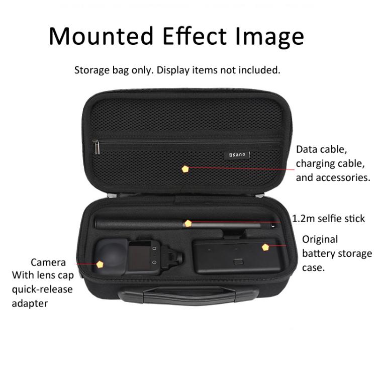 Funda de transporte BKano para DJI Osmo 360 Adventure Combo, resistente al agua, de carcasa rígida, para hombro o bolso de mano.
