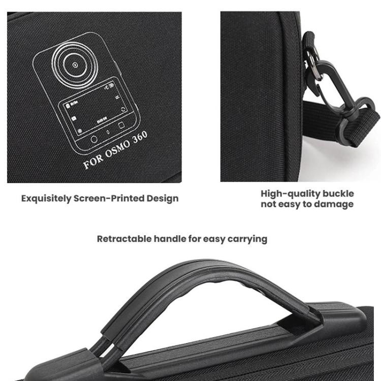 Funda de transporte BKano para DJI Osmo 360 Adventure Combo, resistente al agua, de carcasa rígida, para hombro o bolso de mano.