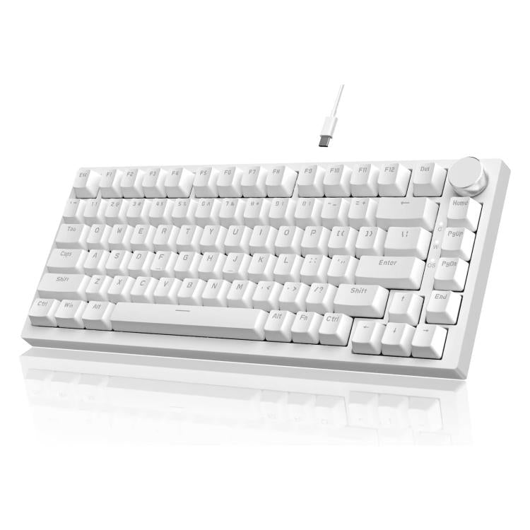 Teclado mecánico con cable Ajazz AK820 con interruptores intercambiables en caliente y luz, Green Switch Ice Blue Light White, Red Switch White Light Black, AS Red Switch White Light Gray White, HP Switch White Light White Gray                         ...