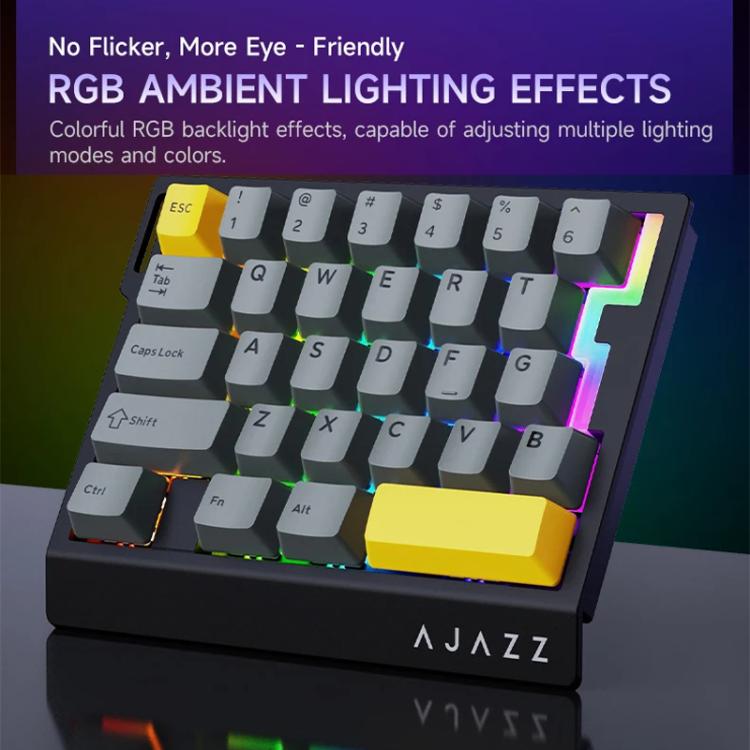 Teclado para juegos con cable Ajazz AK029 Magnetic Rice Switch HIFI Edition con retroiluminación RGB para una sola mano