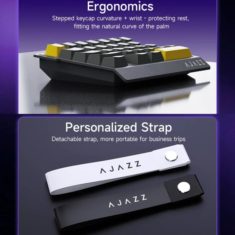 Teclado para juegos con cable Ajazz AK029 Magnetic Rice Switch HIFI Edition con retroiluminación RGB para una sola mano