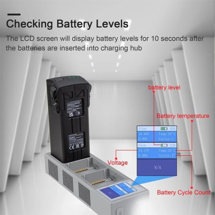 Cargador de batería con pantalla digital a color para DJI Mavic 3 YX y gestor de carga., Mavic 3 Charging Manager