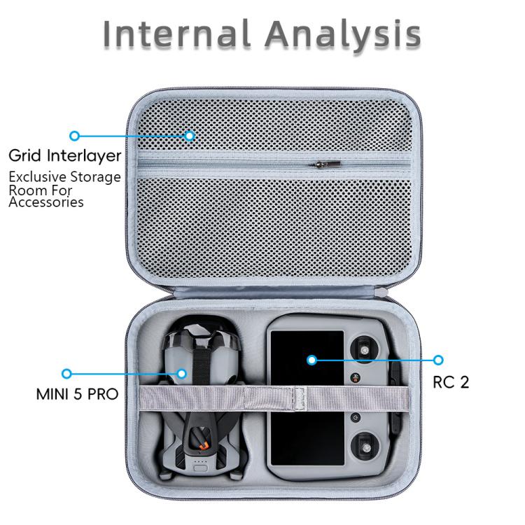 Bolsa de almacenamiento de PU para DJI Mini 5 Pro y RC 2 (bolsa de transporte al hombro), PU Shoulder Bag