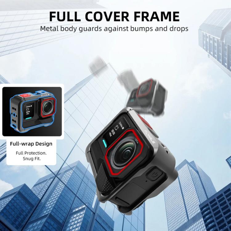 Accesorios para cámaras de acción Insta360 Ace Pro / Ace Pro 2 Flymile Rabbit Cage: marco protector metálico y extensión., For Insta360 Ace Pro / Ace Pro 2