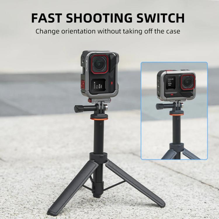 Accesorios para cámaras de acción Insta360 Ace Pro / Ace Pro 2 Flymile Rabbit Cage: marco protector metálico y extensión., For Insta360 Ace Pro / Ace Pro 2