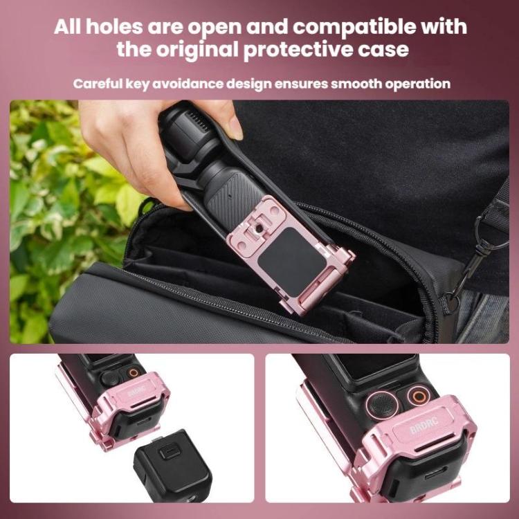 Adaptador de clip trasero expandible con soporte magnético BRDRC para DJI Osmo Pocket 3
