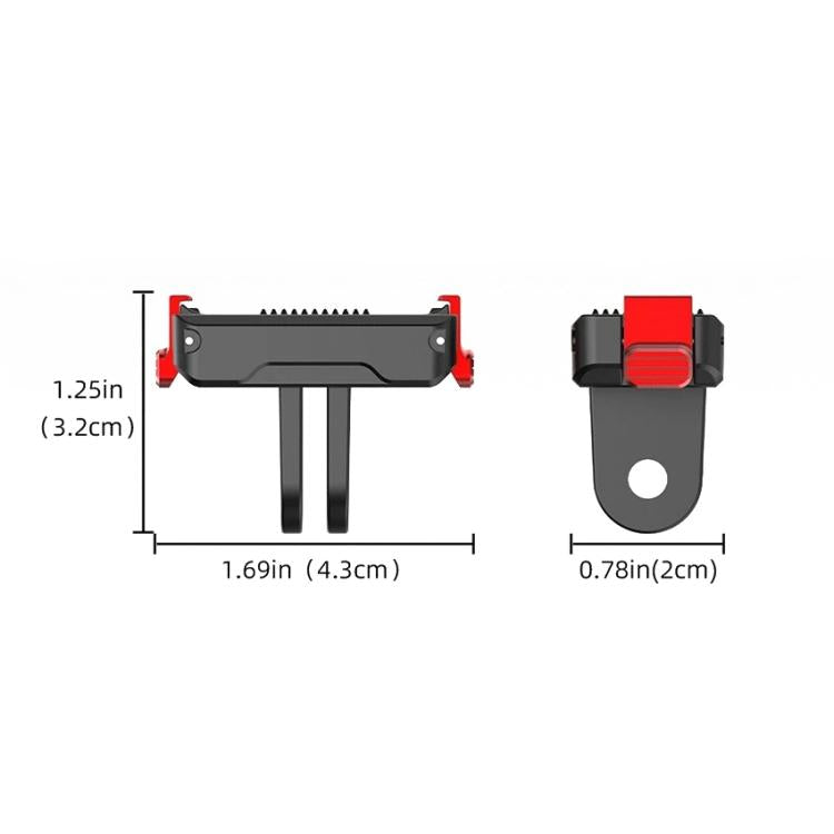 Soporte de dos mordazas con base magnética de liberación rápida para DJI Osmo Nano, For DJI Osmo Nano