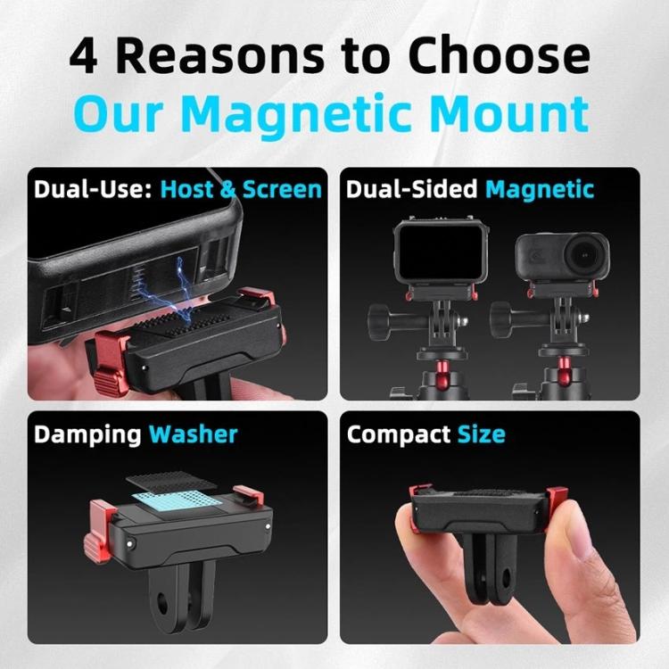 Soporte de dos mordazas con base magnética de liberación rápida para DJI Osmo Nano, For DJI Osmo Nano