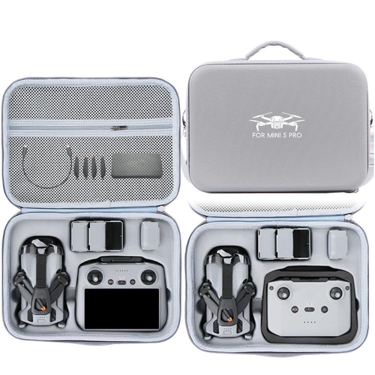 Bolsa organizadora integrada de PU para DJI Mini 5 Pro Fly More, bolsa de hombro portátil para viajes.