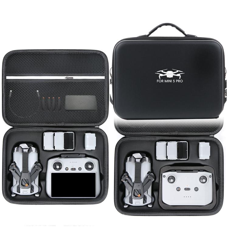 Bolsa organizadora integrada de PU para DJI Mini 5 Pro Fly More, bolsa de hombro portátil para viajes.