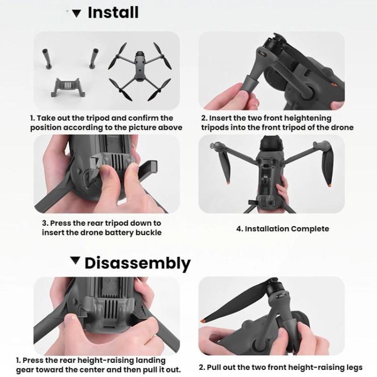 Trípode elevable de aterrizaje BRDRC para DJI Mavic 4 Pro, M4P015