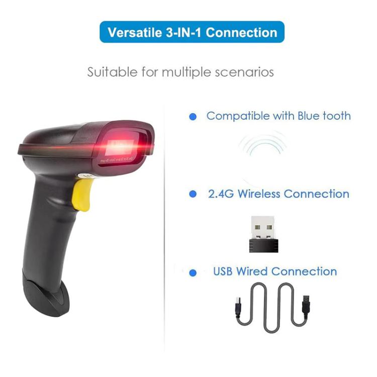 Lector de códigos QR portátil inalámbrico Bluetooth 1D/2D, NETUM NT-1228BL