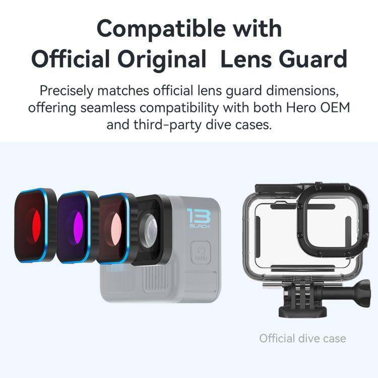 Filtro de buceo aMagisn para GoPro HERO13 Black /12 Black /11 Black /11 Black mini /10 Black /9 Black