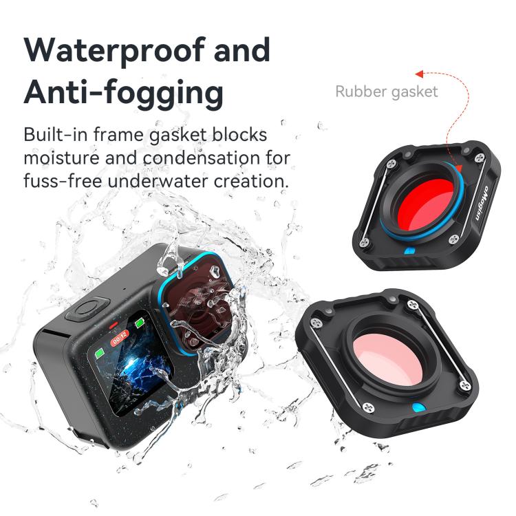 Filtro de buceo aMagisn para GoPro HERO13 Black /12 Black /11 Black /11 Black mini /10 Black /9 Black