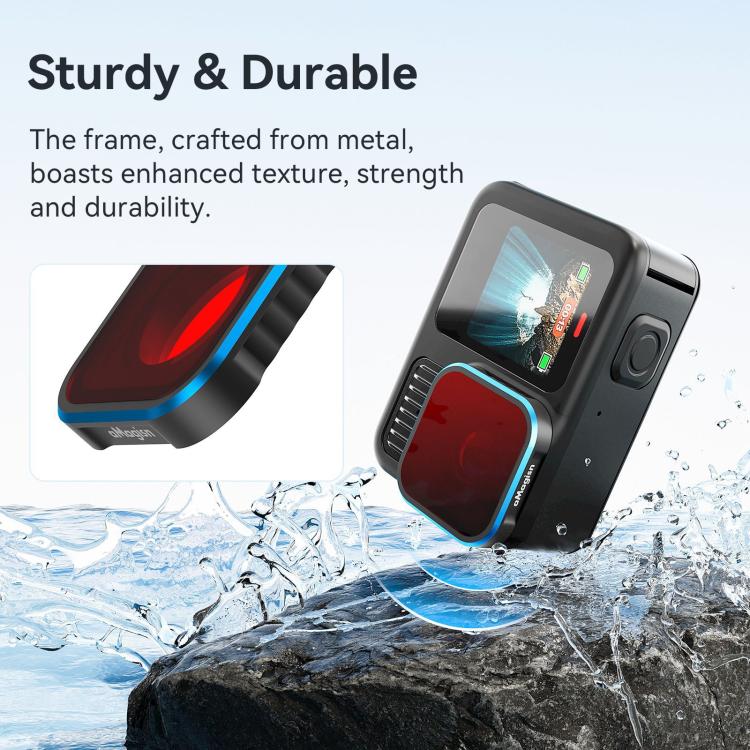 Filtro de buceo aMagisn para GoPro HERO13 Black /12 Black /11 Black /11 Black mini /10 Black /9 Black