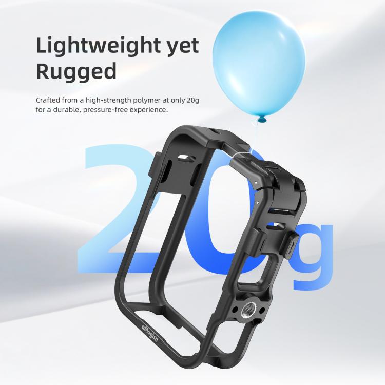 Jaula de expansión aMagisn para DJI Osmo 360, marco de plástico con tapa para lente.