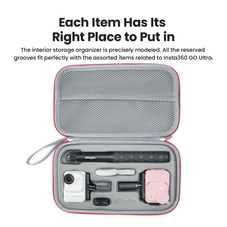 Funda protectora aMagisn para cámara Insta360 GO Ultra, funda de silicona, jaula, palo selfie y accesorios., For Insta360 GO Ultra