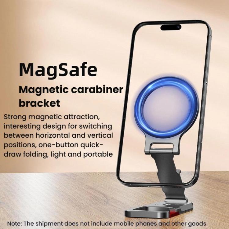 Soporte magnético MagSafe para teléfono móvil con clip metálico plegable y soporte extensible de 1/4., MB015