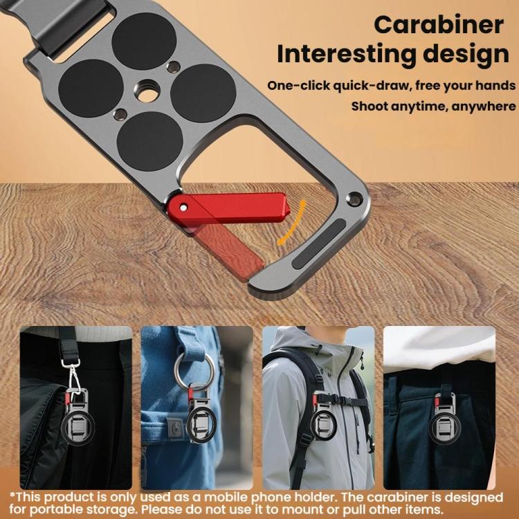 Soporte magnético MagSafe para teléfono móvil con clip metálico plegable y soporte extensible de 1/4., MB015
