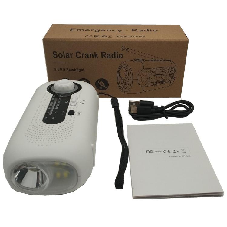Radio meteorológica de emergencia SOS con energía solar y manivela manual, sin batería., US Version, Europe Version, Japan Version